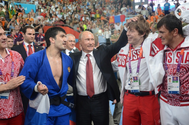 Путин со сборной России по дзюдо