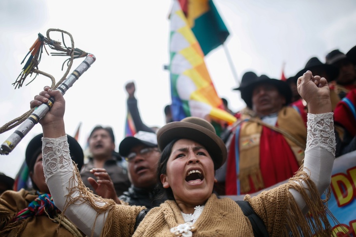 Протесты в Боливии.