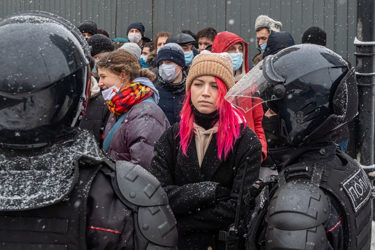 Акция протеста 31 января 2021 года, Москва.